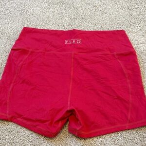 Fleo Women's Vibrant Red Athletic Shorts